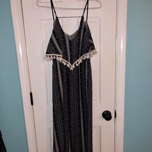 Maxi Dress with Frilled Top